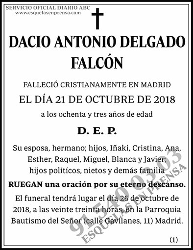 Dacio Antonio Delgado Falcón